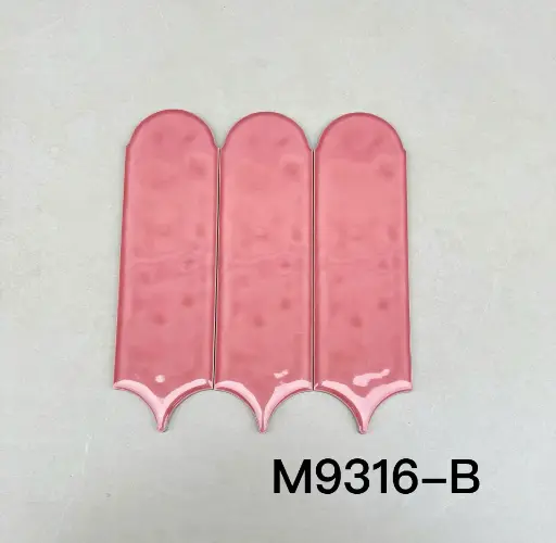 [M9316-B] Gạch lông vũ hồng bóng KT 90x308mm M9316-B