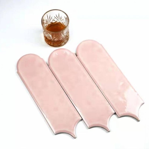 [NGB_23002] Gạch lông vũ màu hồng nhạt bóng size 90x308 M9316-A