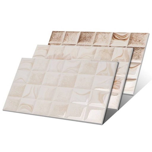 [106164321681] Gạch men 3D chống thấm ốp tường phòng tắm 250x400mm màu nâu