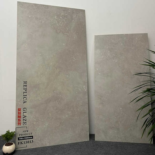 [MHT 088B] Gạch men sứ màu xám nhạt bề mặt mờ kích thước 750x1500mm & 600x1200mm