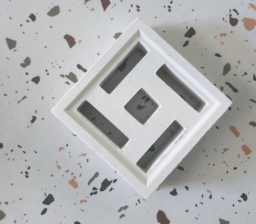 [KHT 10] Gạch thông gió màu trắng 190x190x65mm