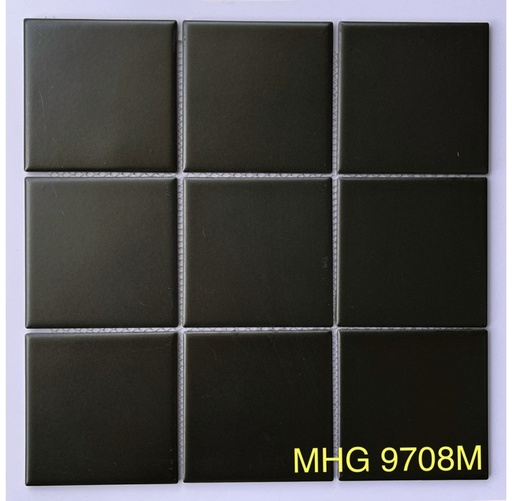 [DSC-S9708M] Gạch Mosaic KT chip 97x97mm đen mờ S9708M
