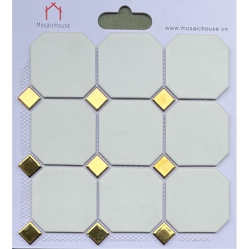 [MHG808] Gạch Mosaic Bát Giác Vàng