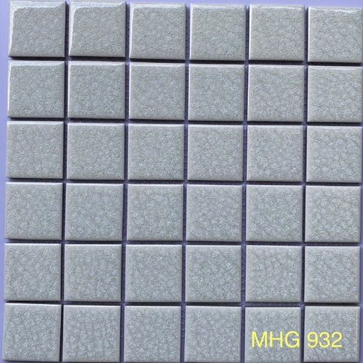 [MHG932] Gạch Mosaic Gốm Men Rạn 2 Lớp Màu Trắng