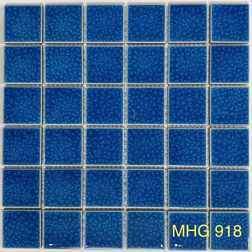 [MHG918] Gạch Mosaic Gốm Men Rạn 2 Lớp Màu Xanh Biển