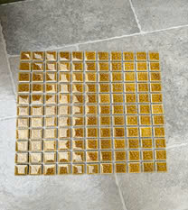 [HPR 2537] Gạch Mosaic Gốm Men Rạn 2 Lớp màu vàng KT 25* 25MM MHG 2537