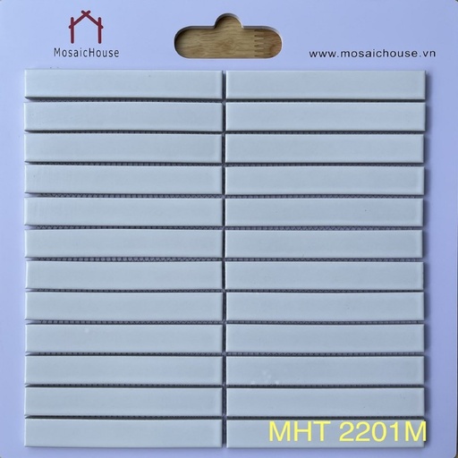 [MHT2201] Gạch Mosaic Que Đũa 2201M Màu Trắng
