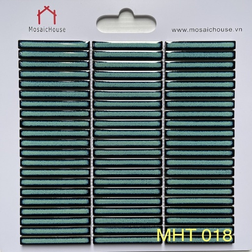 [MHT018] Gạch Mosaic Que Đũa Màu Xanh Lá MHT018