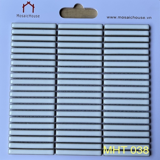 [MHT038] Gạch Mosaic Que Đũa Trắng Mã MHT038