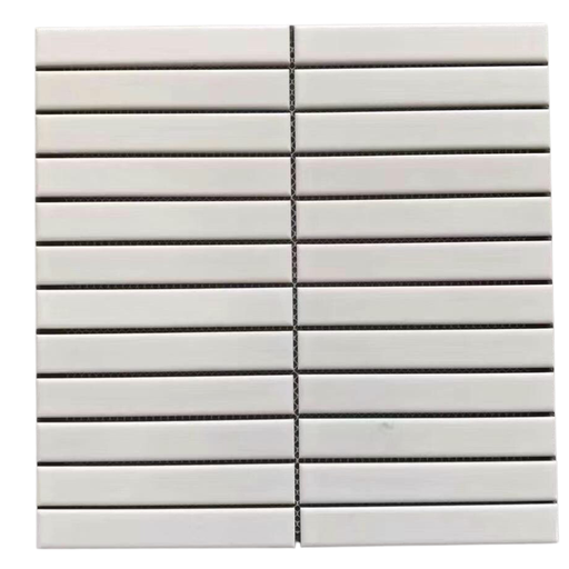 [2201] Gạch Mosaic que gốm TQ, trắng mờ KT 22x145mm mã Y22F801(2201)