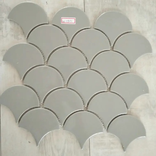 [SH-C9071] Gạch Mosaic vảy cá xám bóng mã SH-C9071