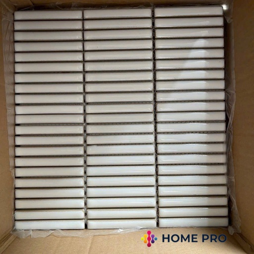 [1901] Gạch mosaic Que trắng 1901 Chíp 12*92mm vỉ 280x292mm