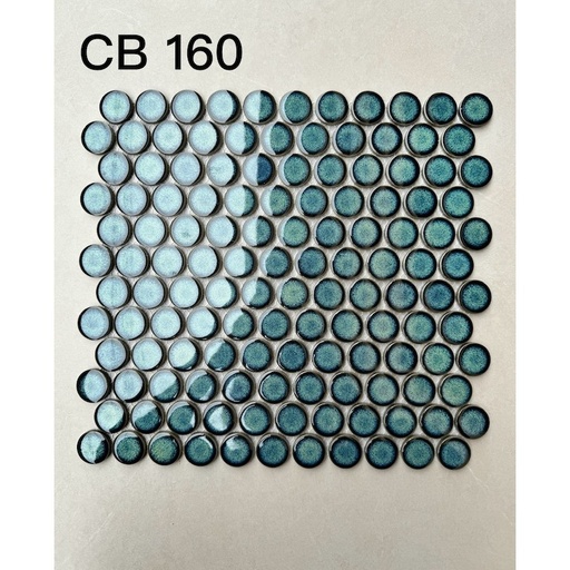 [CB160] Gạch mosaic bi tròn xanh CB160