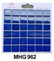 [MHG962] Gạch mosaic gốm xanh nhập khẩu, mã MHG962, KT vỉ 306x306mm, KT viên 48x48mm