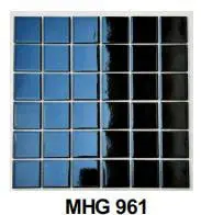 [MHG961] Gạch mosaic gốm đen bóng nhập khẩu, mã MHG961, KT vỉ 306x306mm, KT viên 48x48mm