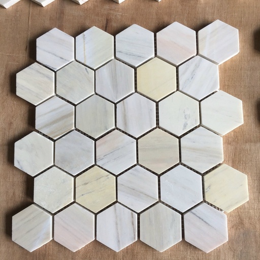 [23PV002] Đá Mosaic vàng chip vuông bóng 23PV002